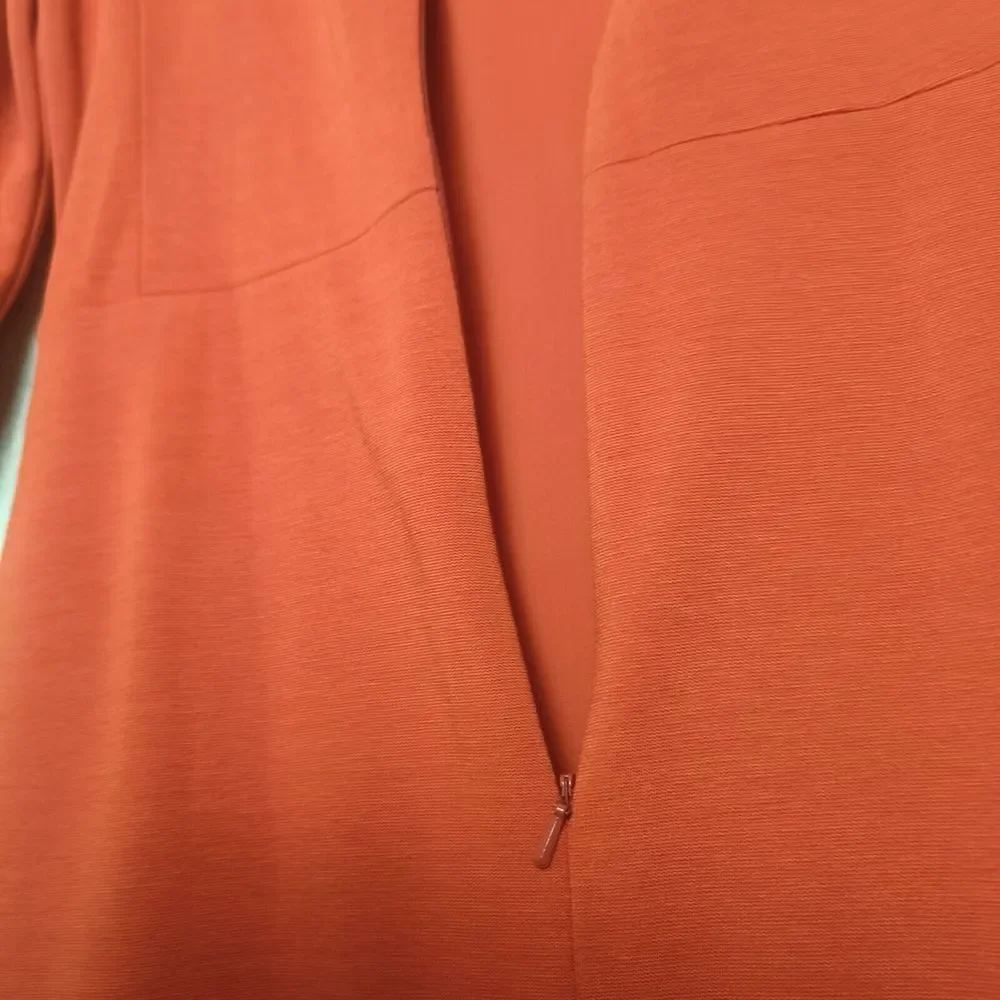 Kay Unger dress size 8 women's orange color 3/4 sleeves knee length - Picture 13 of 13